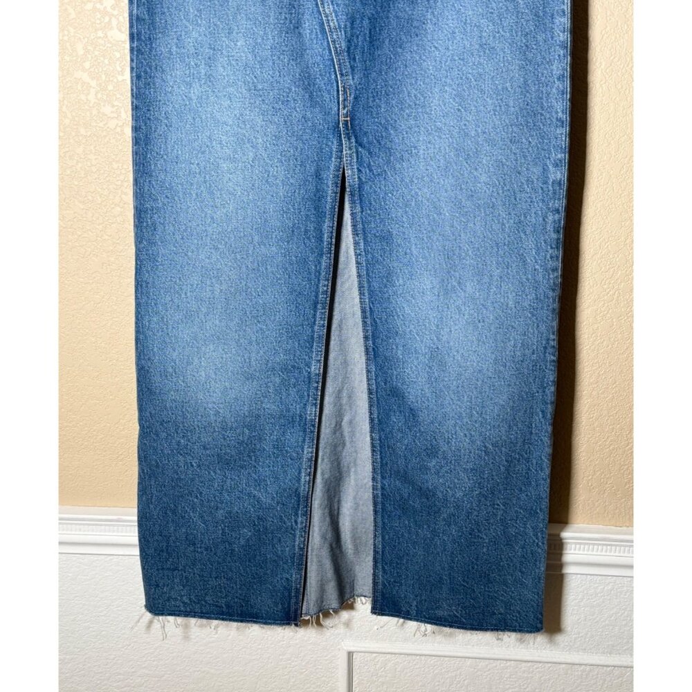 NWT & Other Stories Long Frayed Edge Denim Maxi Skirt - Picture 3 of 9